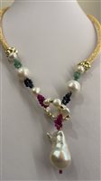 Collana Rajola Donna in Pietre dure Perla 54-501-2C - 54-501-2C